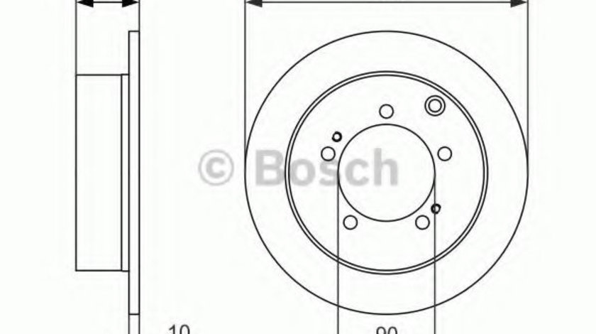 Disc frana MITSUBISHI LANCER Limuzina (CS, CT0) (2000 - 2016) BOSCH 0 986 479 603 piesa NOUA