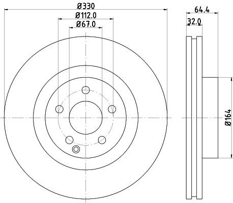 Disc frana MITSUBISHI LANCER Limuzina (CS, CT0) (2000 - 2016) KRIEGER 0950004149 piesa NOUA