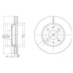 Disc frana MITSUBISHI LANCER Limuzina (CS, CT0) (2000 - 2016) DELPHI BG4068 piesa NOUA