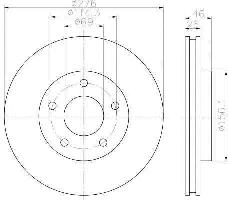 Disc frana MITSUBISHI LANCER Limuzina (CY, CZ) (2007 - 2016) TEXTAR 92197403 piesa NOUA