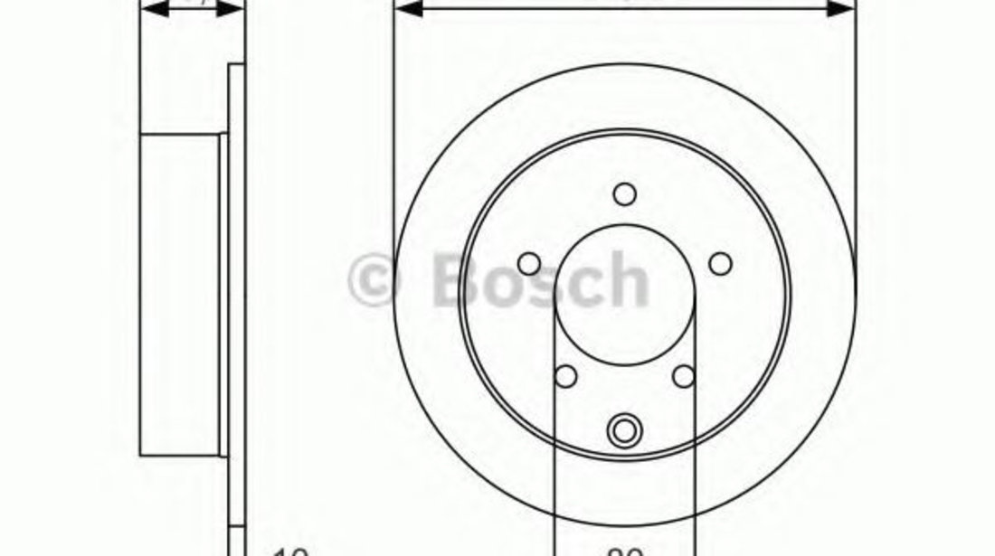 Disc frana MITSUBISHI LANCER Limuzina (CY, CZ) (2007 - 2016) BOSCH 0 986 479 A41 piesa NOUA