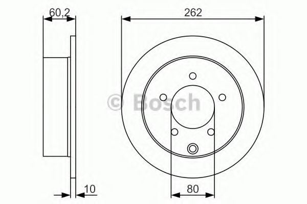 Disc frana MITSUBISHI LANCER Sportback (CX) (2007 - 2016) BOSCH 0 986 479 A41 piesa NOUA