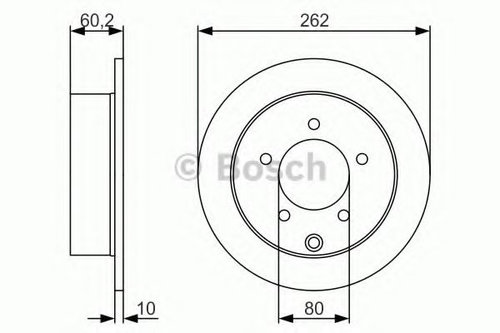 Disc frana MITSUBISHI LANCER Sportback (CX) (2007 - 2016) BOSCH 0 986 479 A41 piesa NOUA