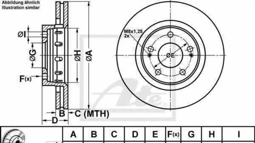 Disc frana MITSUBISHI LANCER SPORTBACK CXA ATE 24.0124-0215.1