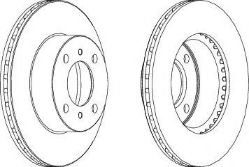 Disc frana MITSUBISHI LANCER VI (CJ-CP) (1995 - 2003) FERODO DDF1005C piesa NOUA