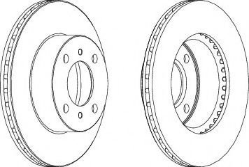 Disc frana MITSUBISHI LANCER VI (CJ-CP) (1995 - 2003) FERODO DDF1005C piesa NOUA