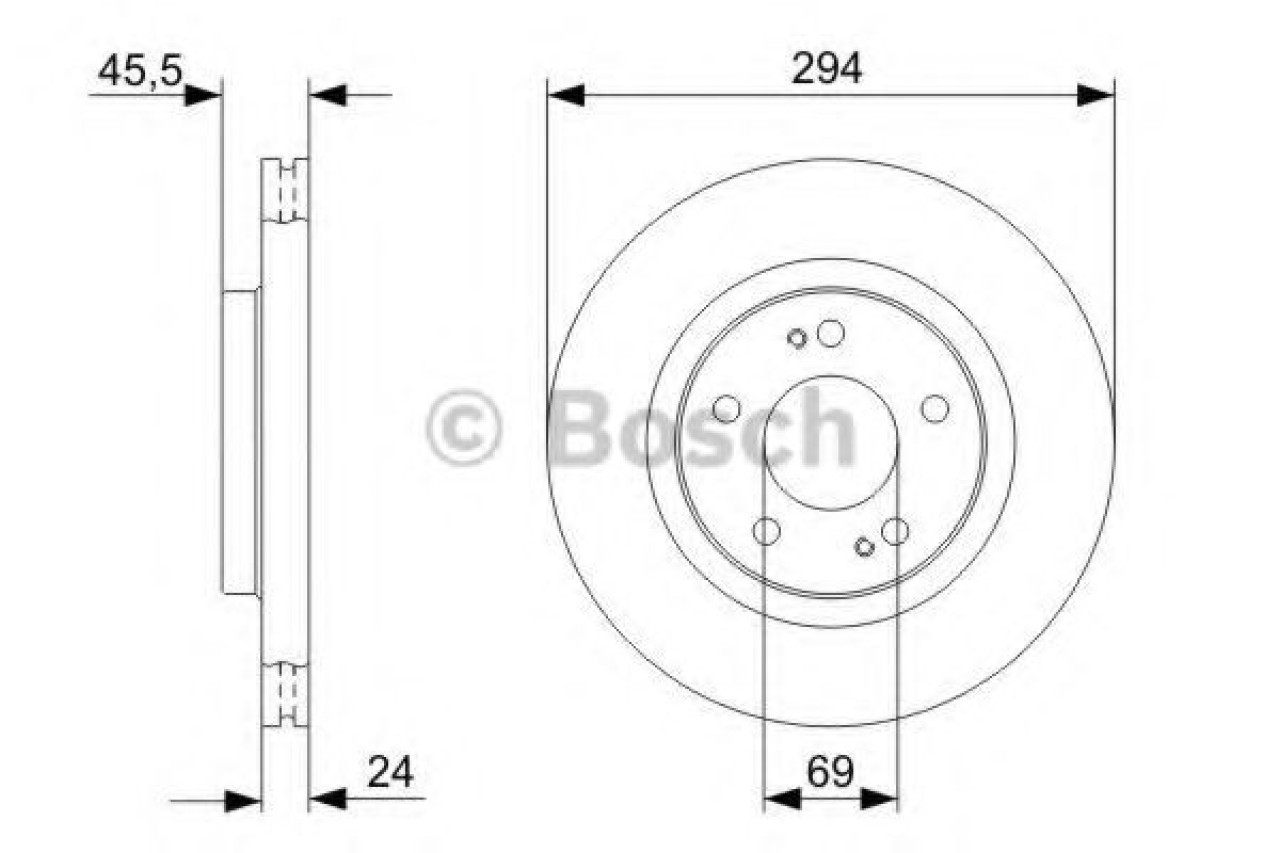 Disc frana MITSUBISHI OUTLANDER I (CU) (2001 - 2006) BOSCH 0 986 479 372 piesa NOUA