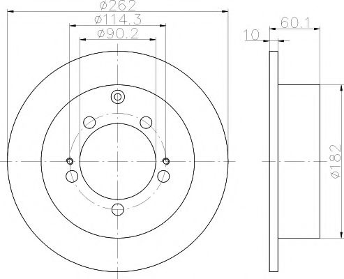Disc frana MITSUBISHI OUTLANDER I (CU) (2001 - 2006) TEXTAR 92136103 piesa NOUA