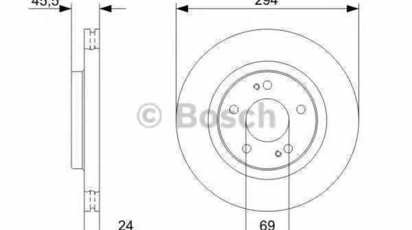 Disc frana MITSUBISHI OUTLANDER I CUW BOSCH 0 986 479 372