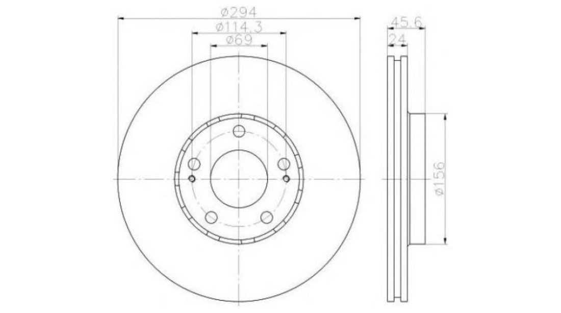 Disc frana Mitsubishi OUTLANDER II (CW_W) 2006-2012 #2 0986479372