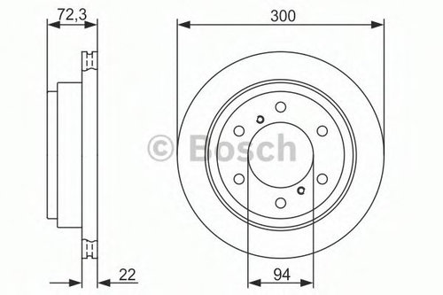 Disc frana MITSUBISHI PAJERO CLASSIC (V2_W) (2002 - 2016) BOSCH 0 986 479 373 piesa NOUA