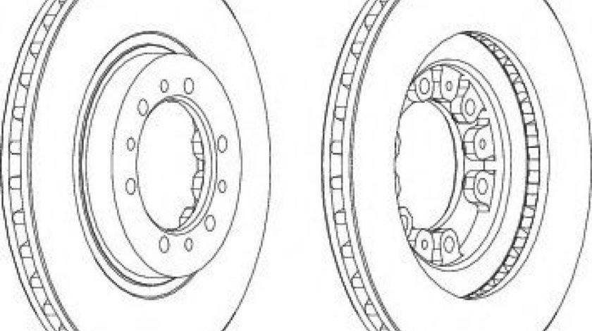 Disc frana MITSUBISHI PAJERO II Canvas Top (V2_W, V4_W) (1990 - 2000) FERODO DDF1109 piesa NOUA