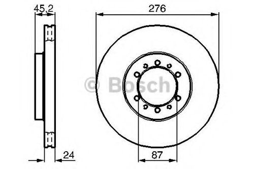 Disc frana MITSUBISHI PAJERO II Canvas Top (V2_W, V4_W) (1990 - 2000) BOSCH 0 986 478 844 piesa NOUA