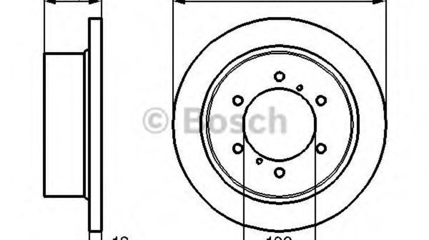 Disc frana MITSUBISHI PAJERO II Canvas Top (V2_W, V4_W) (1990 - 2000) BOSCH 0 986 478 713 piesa NOUA