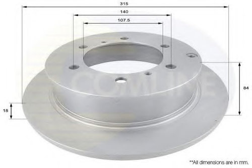 Disc frana MITSUBISHI PAJERO II Canvas Top (V2_W, V4_W) (1990 - 2000) COMLINE ADC0327 piesa NOUA