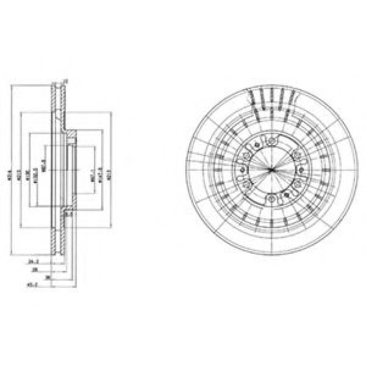 Disc frana MITSUBISHI PAJERO II (V3_W, V2_W, V4_W) (1990 - 1999) DELPHI BG3847 piesa NOUA