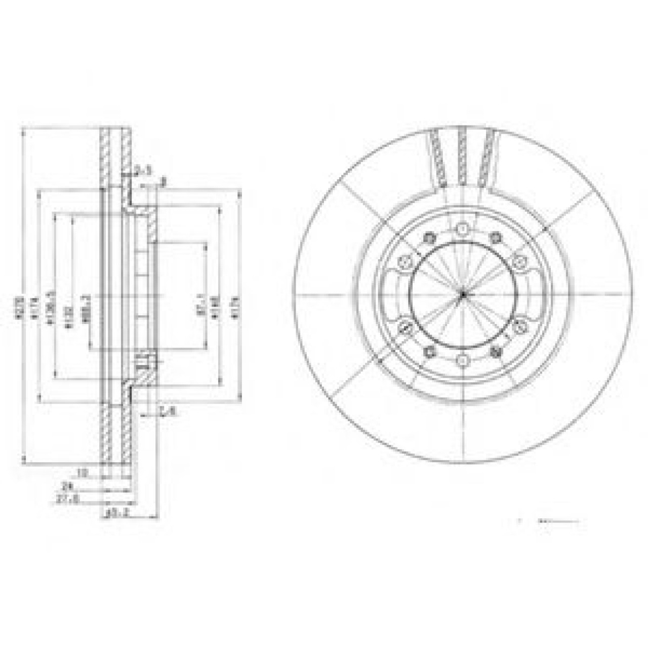 Disc frana MITSUBISHI PAJERO II (V3_W, V2_W, V4_W) (1990 - 1999) DELPHI BG3099 piesa NOUA