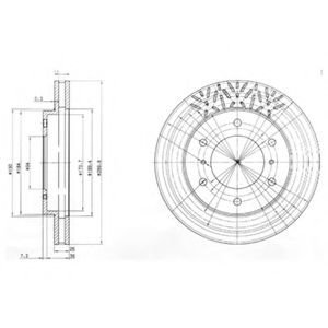 Disc frana MITSUBISHI PAJERO III Canvas Top (V6_W, V7_W) (2000 - 2006) DELPHI BG3812 piesa NOUA