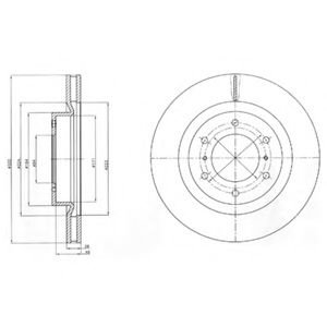 Disc frana MITSUBISHI PAJERO IV (V8_W, V9_W) (2006 - 2016) DELPHI BG4228 piesa NOUA