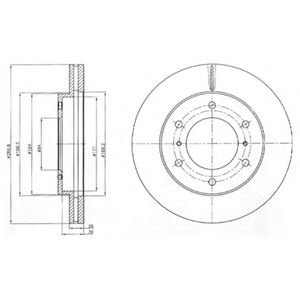 Disc frana MITSUBISHI PAJERO IV (V8_W, V9_W) (2006 - 2016) DELPHI BG4229 piesa NOUA
