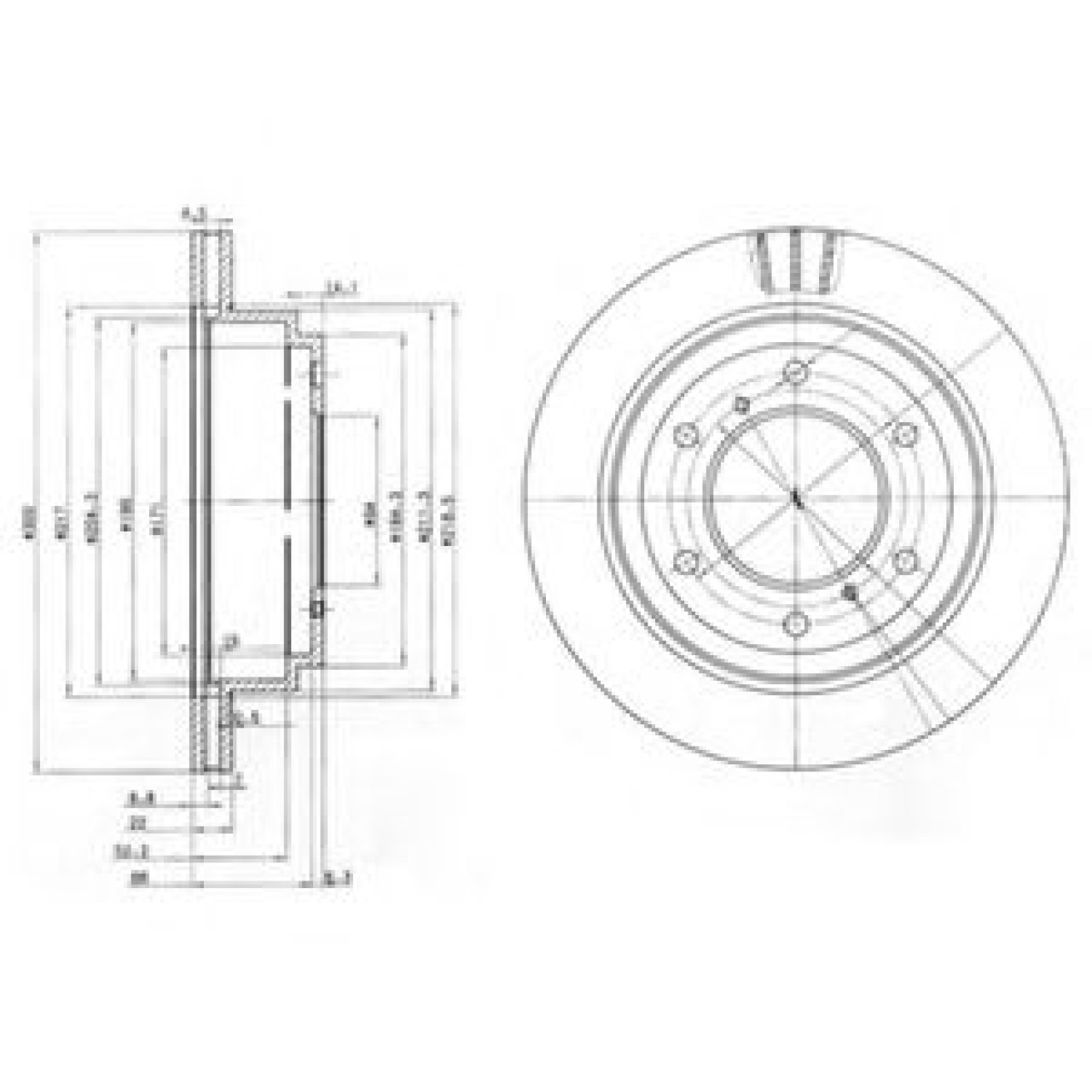 Disc frana MITSUBISHI PAJERO IV (V8_W, V9_W) (2006 - 2016) DELPHI BG3813 piesa NOUA