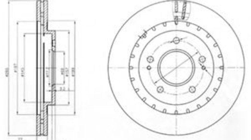 Disc frana MITSUBISHI PAJERO PININ (H6_W, H7_W) (1999 - 2007) DELPHI BG3814 piesa NOUA