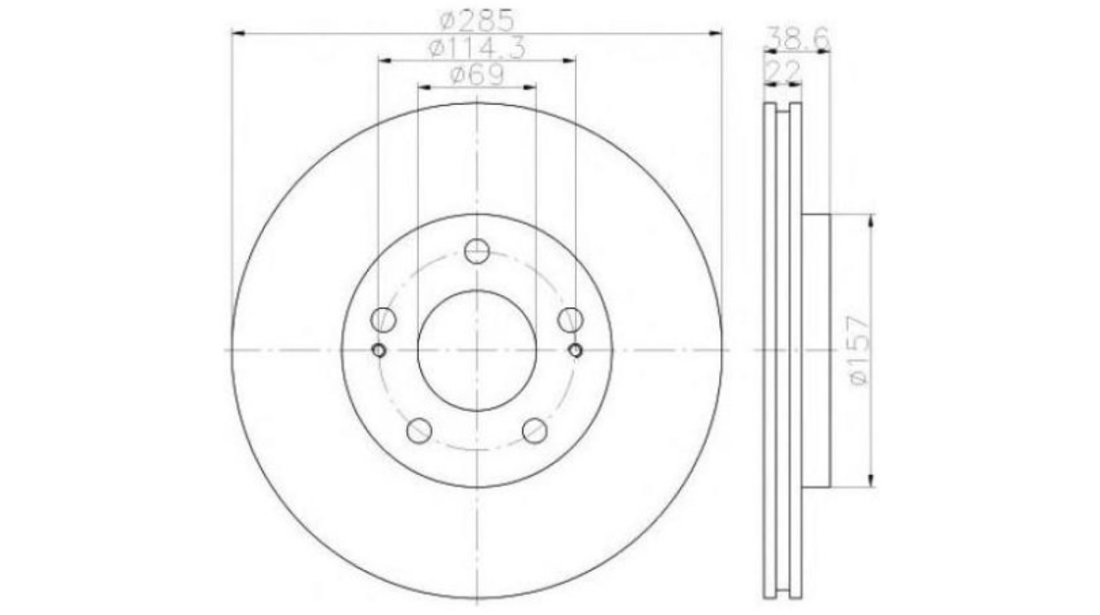 Disc frana Mitsubishi SHOGUN PININ (H6_W, H7_W) 1999-2007 #2 0986479470