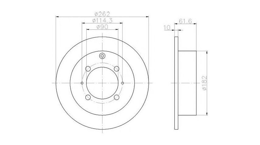 Disc frana Mitsubishi SPACE RUNNER (N1_W, N2_W) 1991-1999 #2 08831610