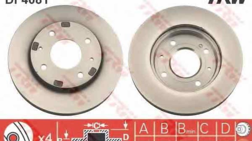 Disc frana MITSUBISHI SPACE WAGON N3W N4W TRW DF4081