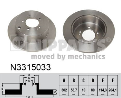 Disc Frana Nipparts Citroen/Peugeot N3315033