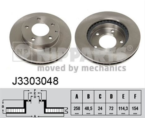 Disc Frana Nipparts Ford J3303048