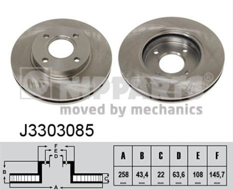 Disc Frana Nipparts Ford J3303085