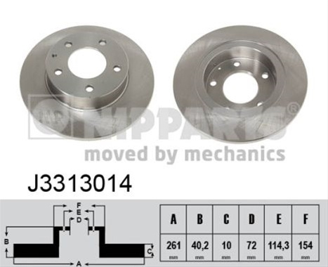 Disc Frana Nipparts Ford J3313014