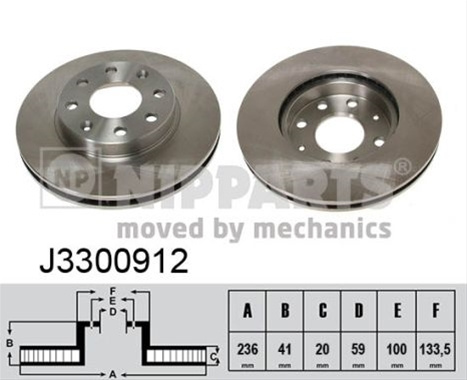 Disc Frana Nipparts General Motors J3300912