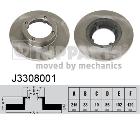 Disc Frana Nipparts General Motors J3308001