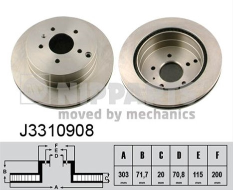 Disc Frana Nipparts General Motors J3310908