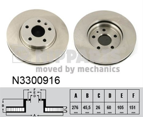 Disc Frana Nipparts General Motors N3300916
