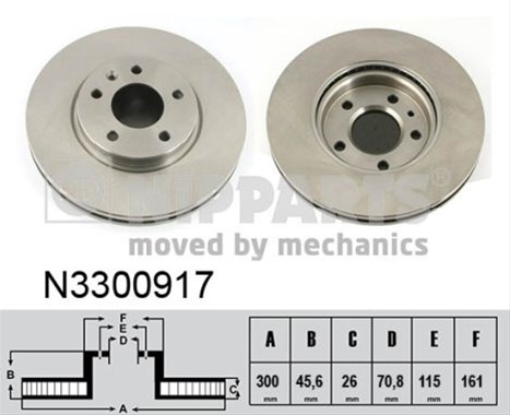 Disc Frana Nipparts General Motors N3300917