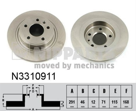 Disc Frana Nipparts General Motors N3310911