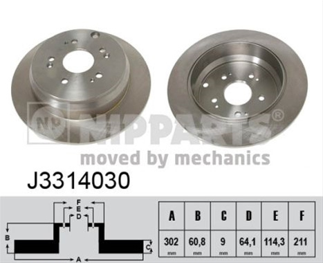 Disc Frana Nipparts Honda J3314030