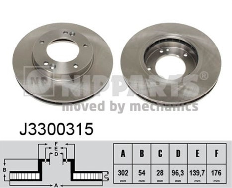 Disc Frana Nipparts Hyundai J3300315