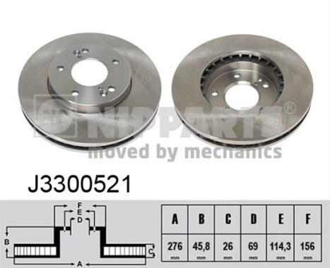 Disc Frana Nipparts Hyundai J3300521
