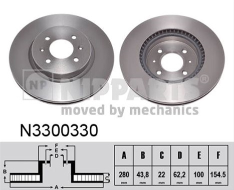 Disc Frana Nipparts Hyundai N3300330