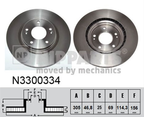 Disc Frana Nipparts Hyundai N3300334