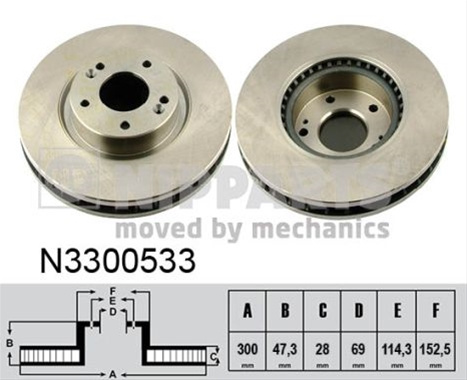 Disc Frana Nipparts Hyundai N3300533