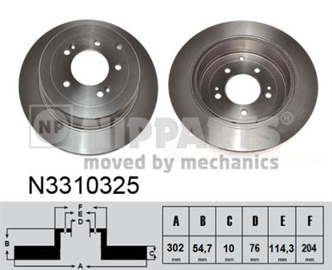 Disc Frana Nipparts Hyundai N3310325