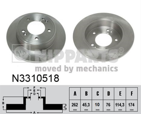 Disc Frana Nipparts Hyundai N3310518
