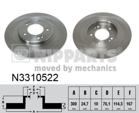 Disc Frana Nipparts Hyundai N3310522