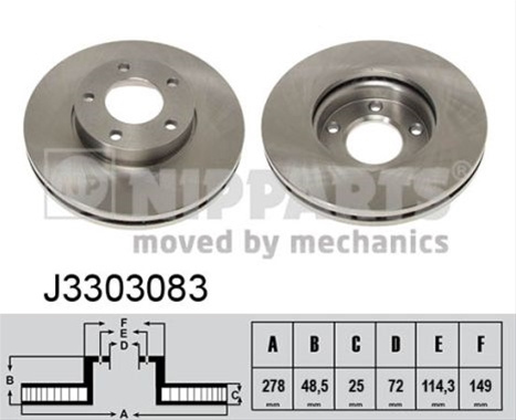 Disc Frana Nipparts Mazda (Changan) J3303083