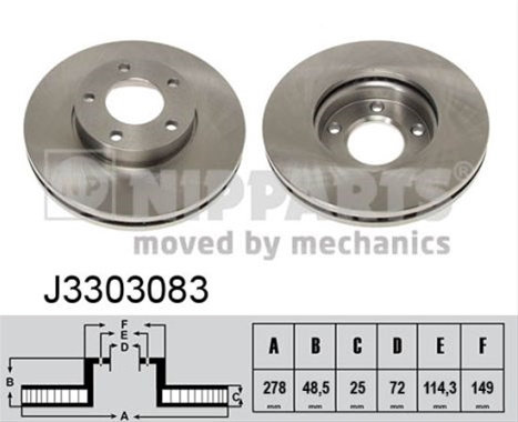 Disc Frana Nipparts Mazda (Changan) J3303083